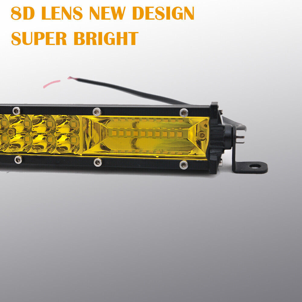 20″ inch 1200W yellow Led Light Bar Spot Flood Combo Work 4WD Truck SUV ATV 24