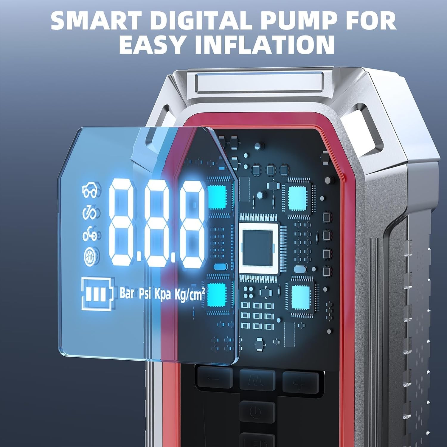 WOLFBOX Jump Starter with Air Compressor, 5000A Portable Car Battery Booster