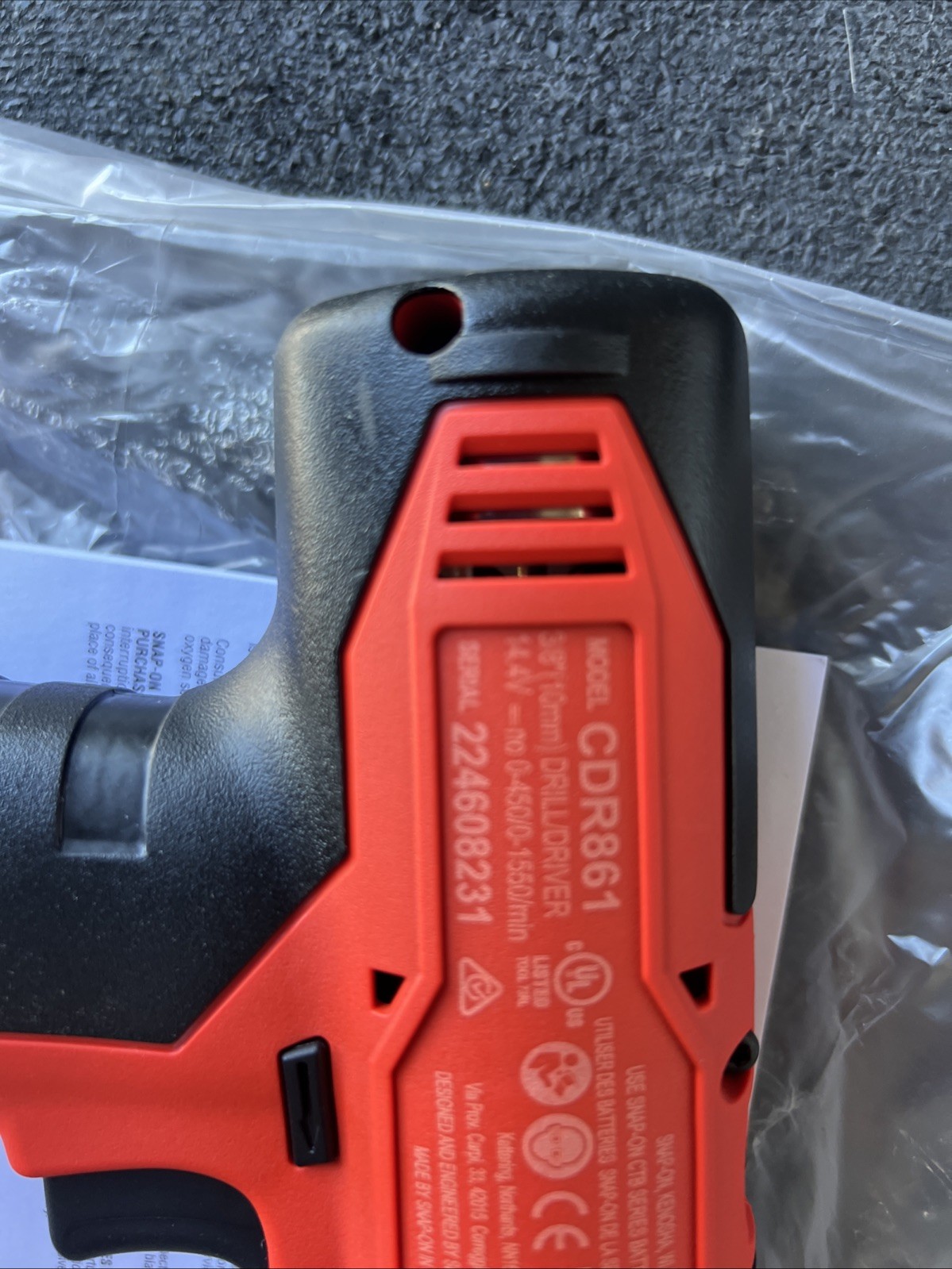 For Snap-on™ Lithium Ion CDR861db 14.4V Brushless Drill Driver Tool Only Red New