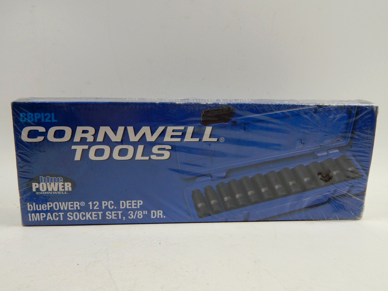 Cornwell CBPI2L BluePower 12 Piece 3/8″ Drive SAE Deep Impact Power Socket Set