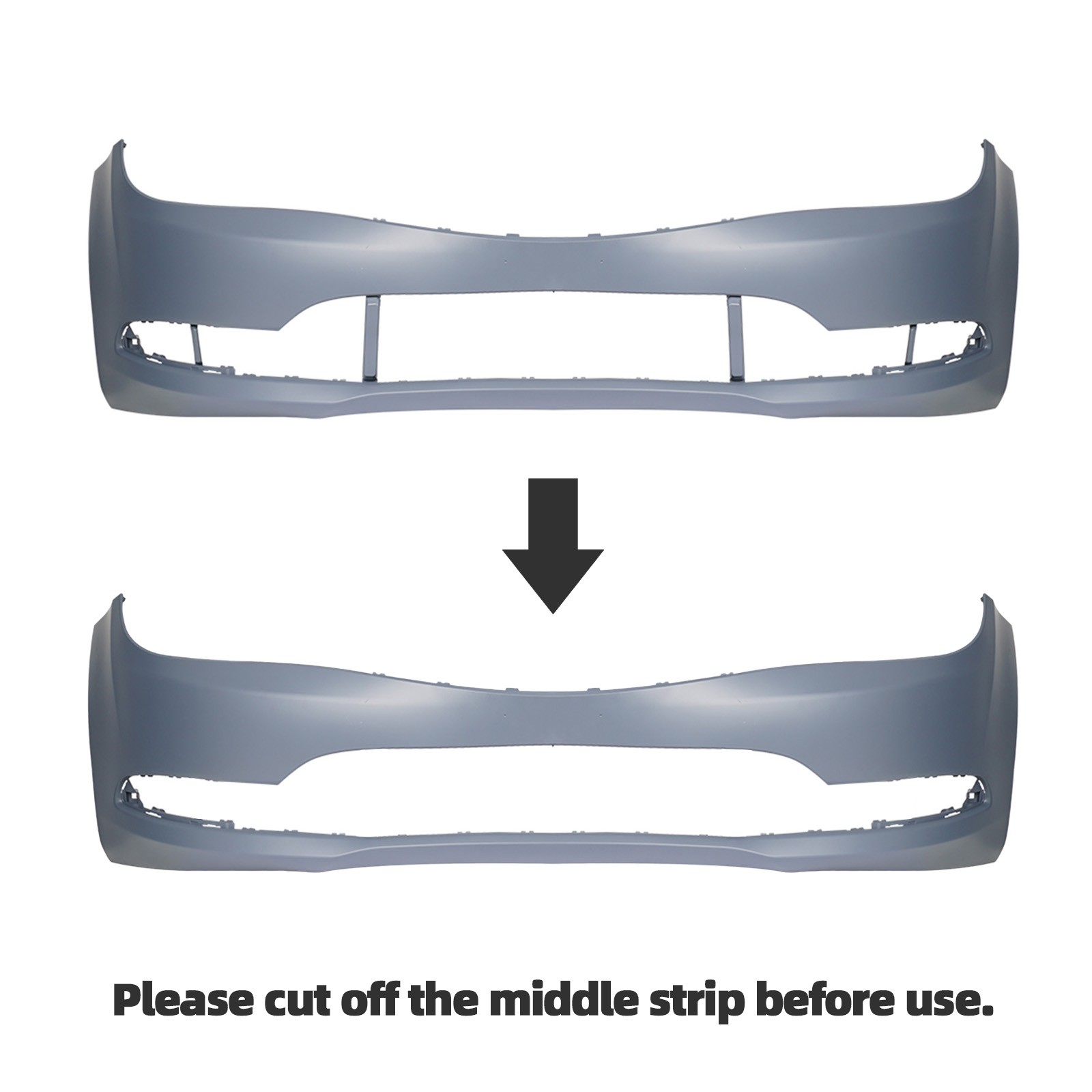 Front Bumper Cover Without Sensor Hole For 2015-2017 Chrysler 200 Primed