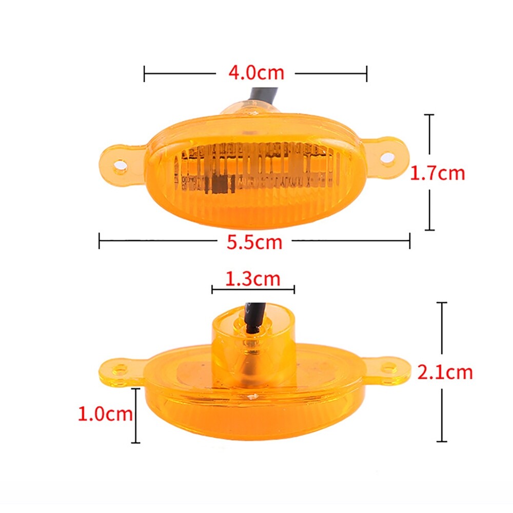 4pcs LED Amber Grille Lights Kit Universal For Ford Truck SUV SVT Raptor Style