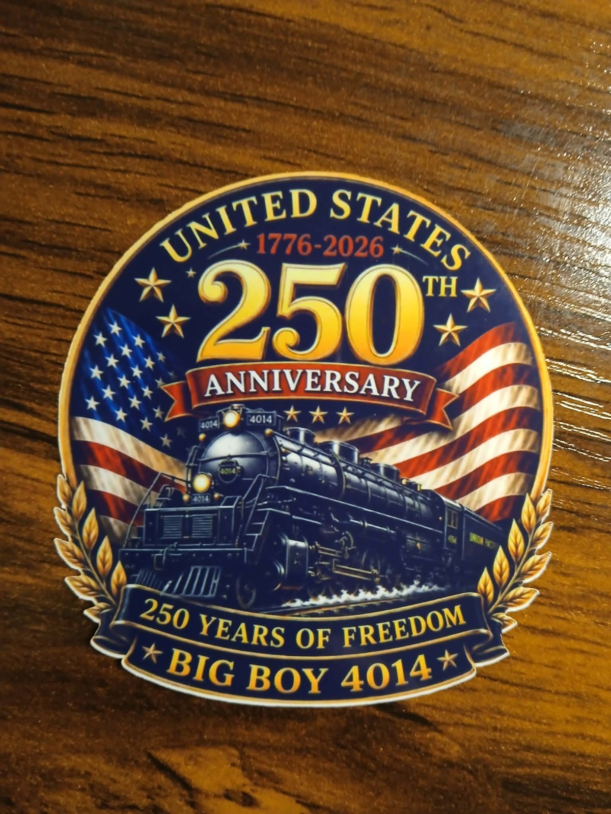 Big Boy 4014 Union Pacific United States 250th Anniversary Viny Sticker