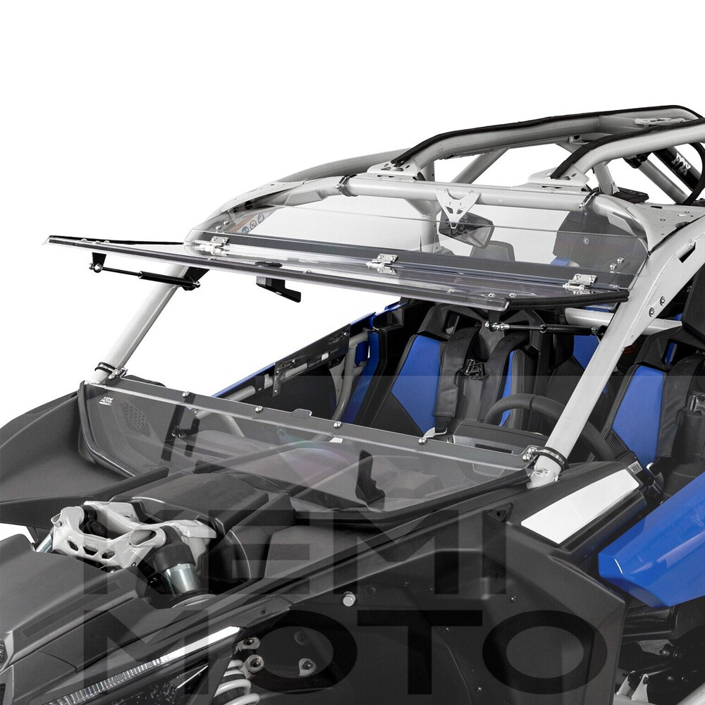 Upgraded Version 2-IN-1 Front Flip Windshield For Can-Am Maverick X3 2018-2023