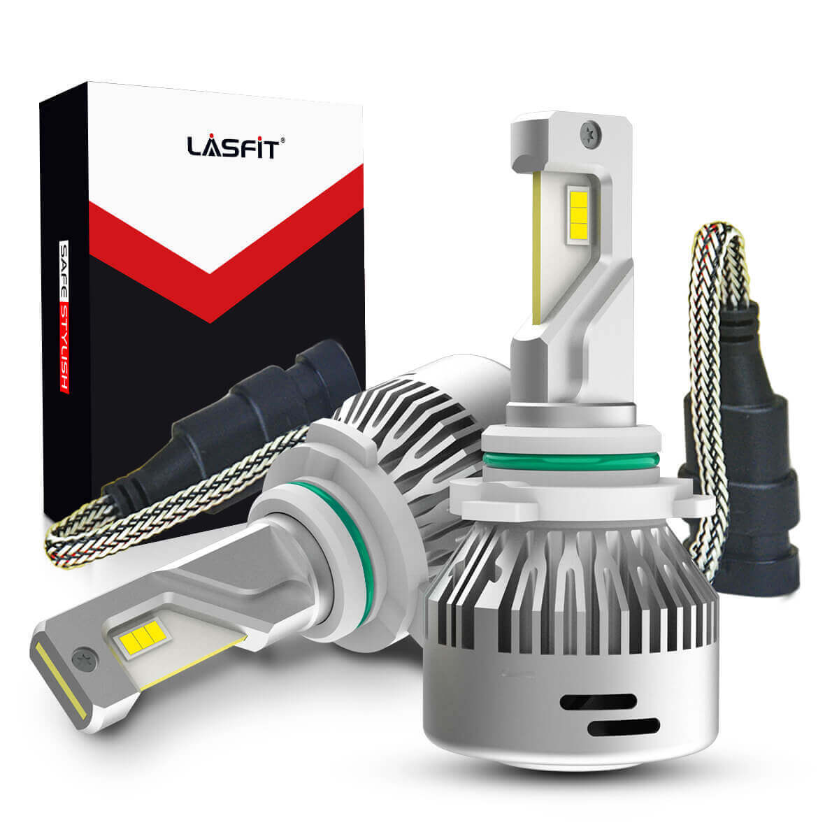 LASFIT 9006 LED Headlights Bulb Low Beam 6000K 6000LM Super Bright Lights Canbus