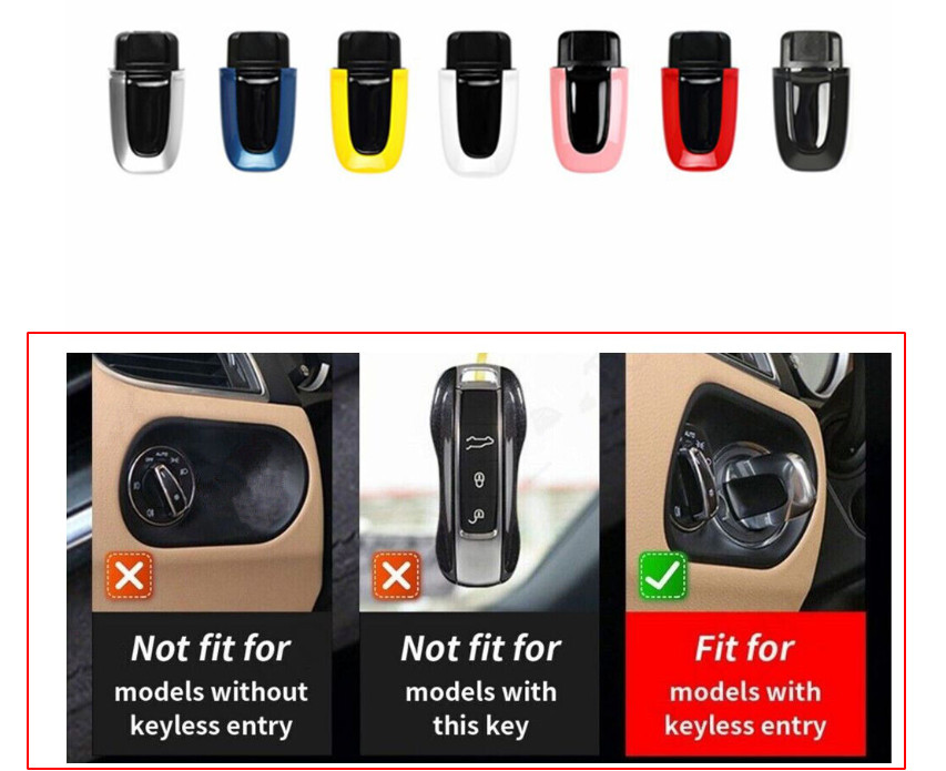 ABS One Button Start Passive Car Key Cover Replacement For Porsche Macan 911 718