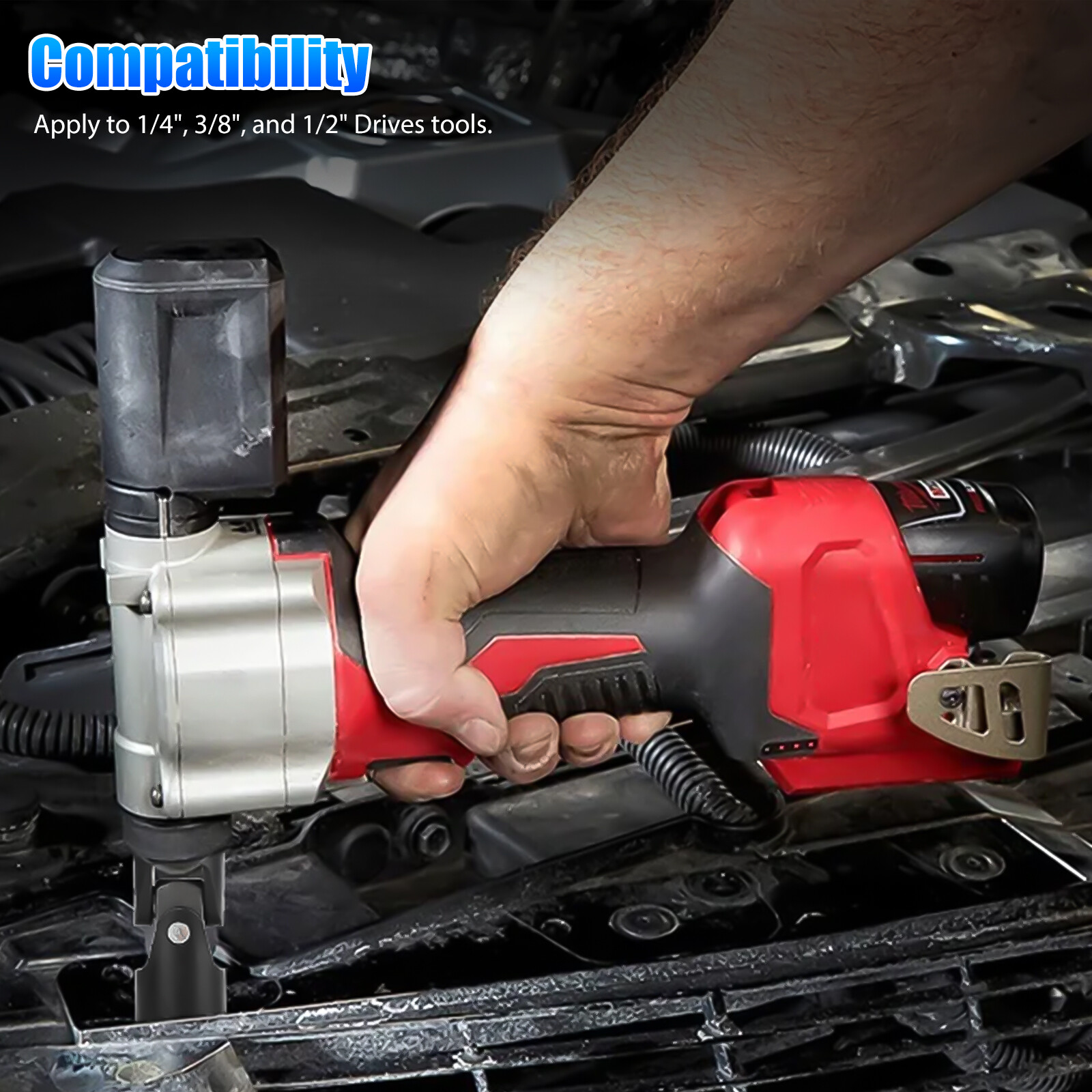 3Pcs Impact Universal Joint Socket Swivel Set 1/4″ 3/8″ 1/2″ Drive Sockets Tool