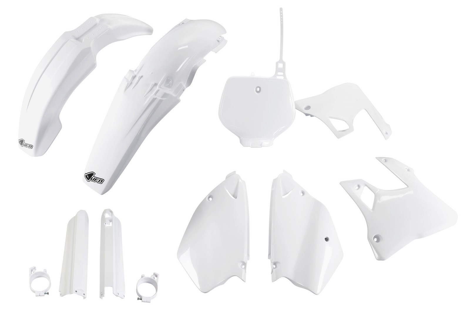 UFO White Plastic Kit fits Yamaha: YZ125 (1996-1999), YZ250 (1996-1999)