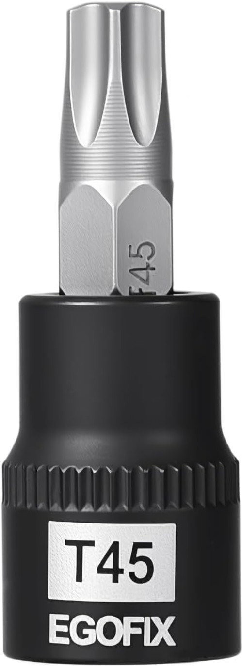 3/8” Drive T45 Torx Socket – Durable Chrome Vanadium Steel, Drop-Forged & Las…