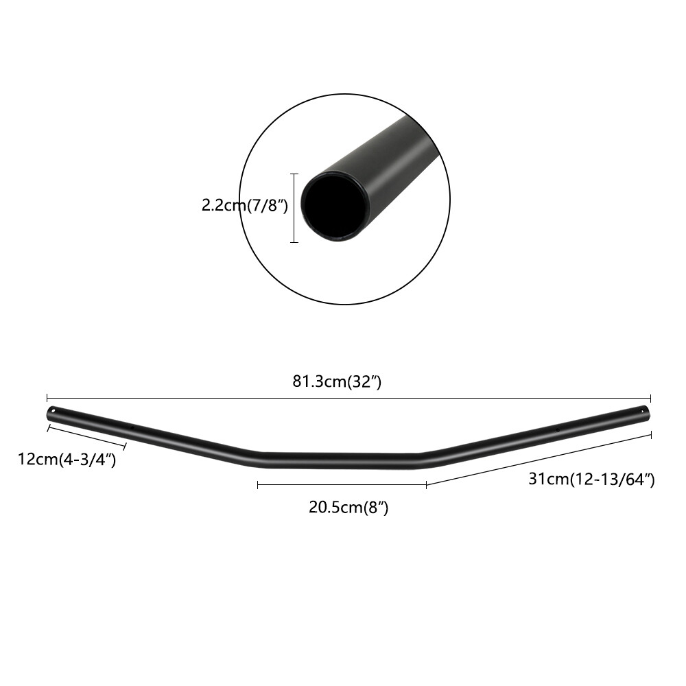 Motorcycle 7/8″ 22mm Handlebar Drag Bars For Yamaha XS400 XS500 XS650 Cafe Racer