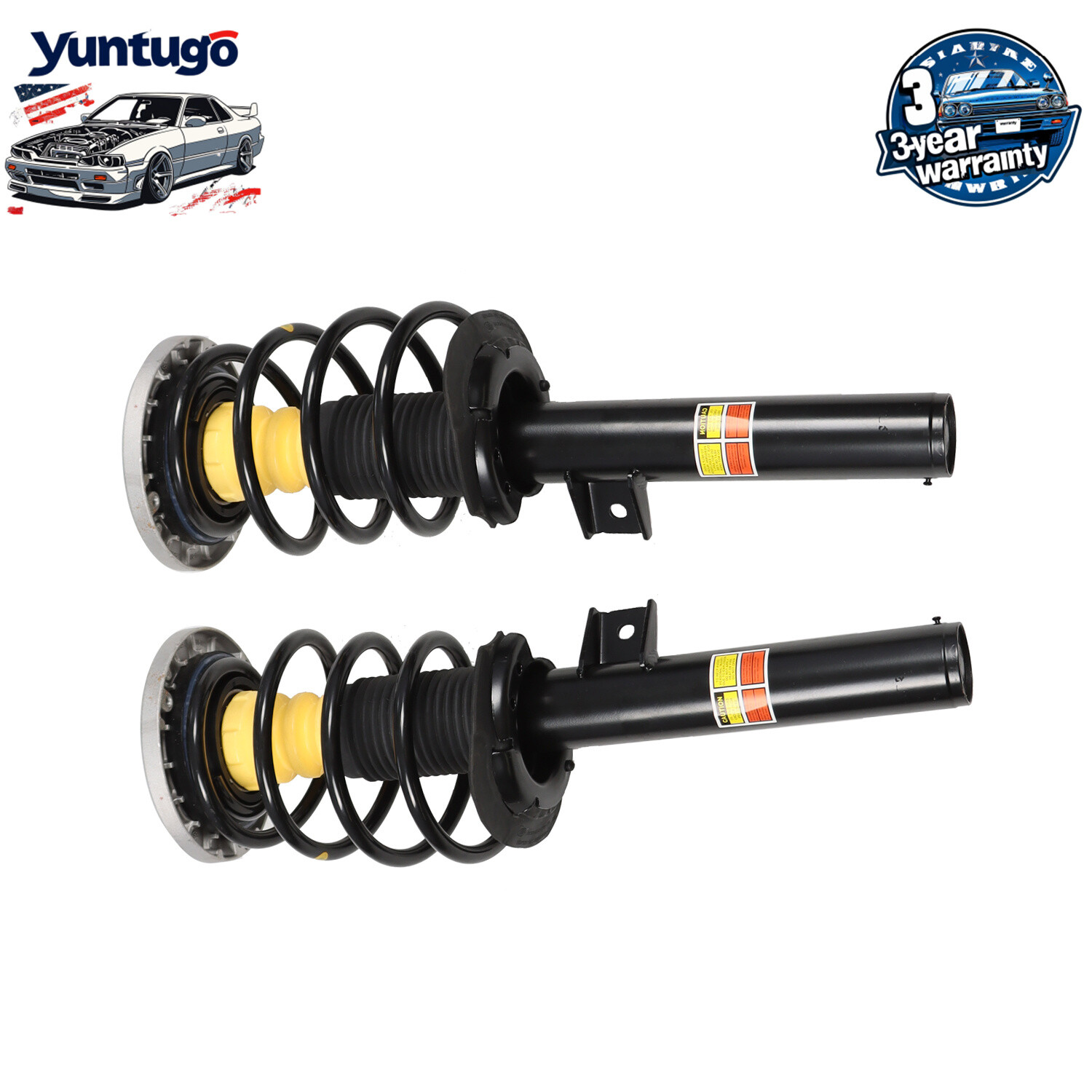 For BMW X3 F25 X4 F26 xDrive28i xDrive35i 2x Front Shock Struts Spring Assembly
