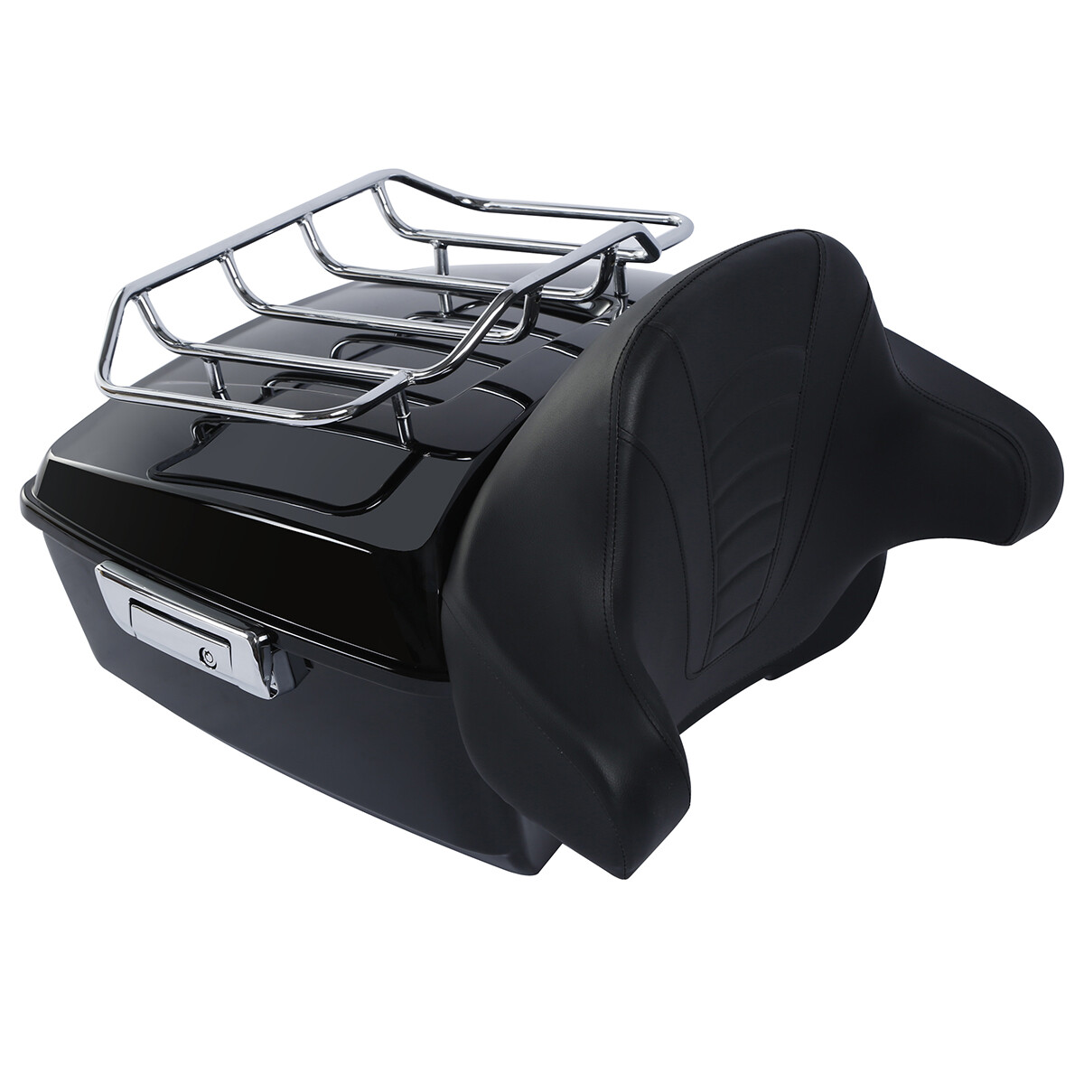 King Trunk Backrest 2 Up Mount Rack Fit For Harley Touring Road King Glide 14-26