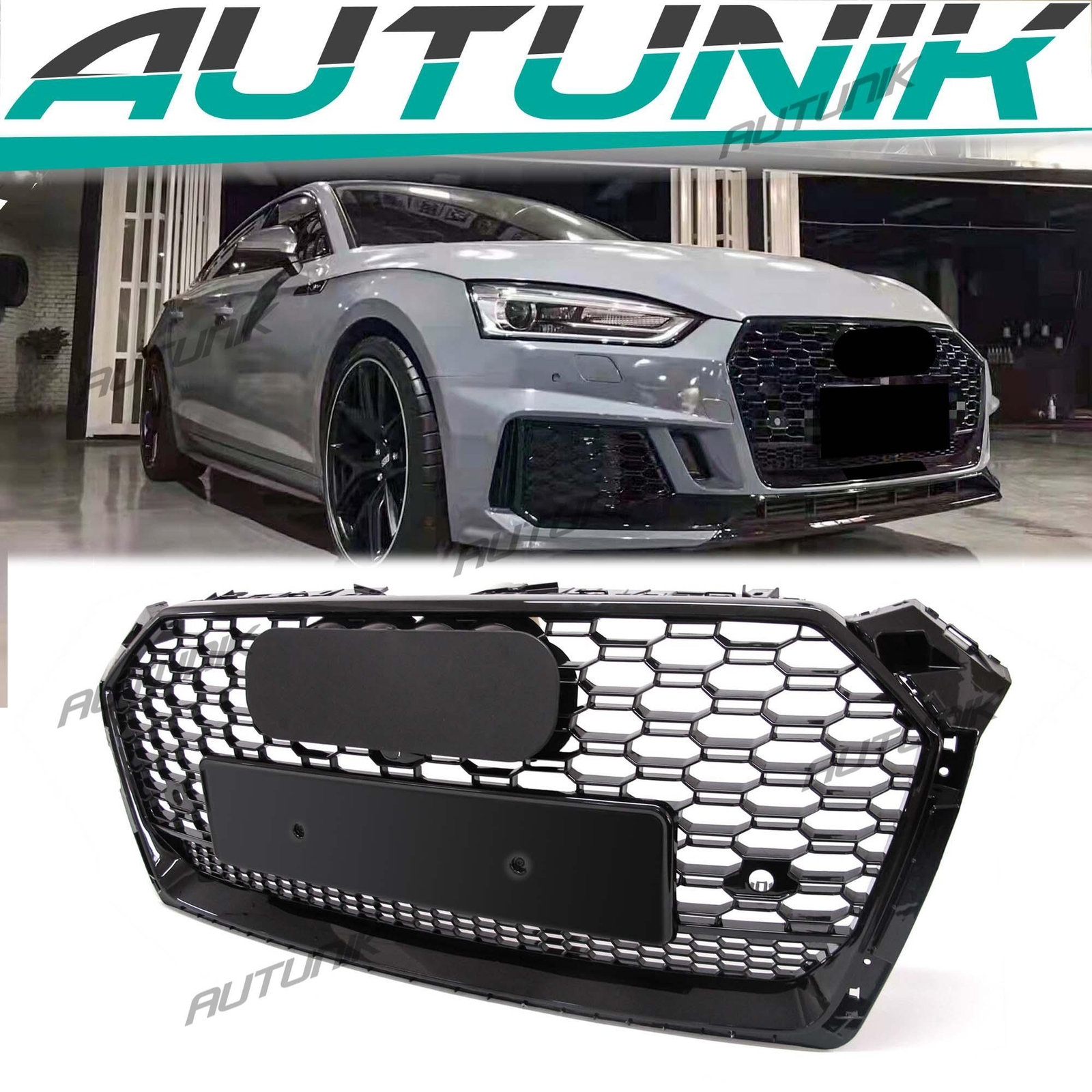 Fits 2018 2019 Audi A5 B9 F5 S5 Honeycomb Front Grille Grill RS5 Style