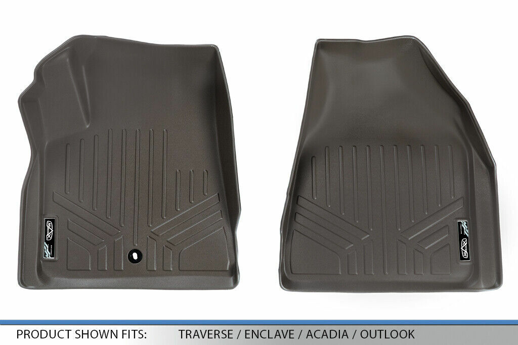 SMARTLINER Custom Fit Floor Mats 1st Row Liner Cocoa for Traverse/Enclave/Acadia