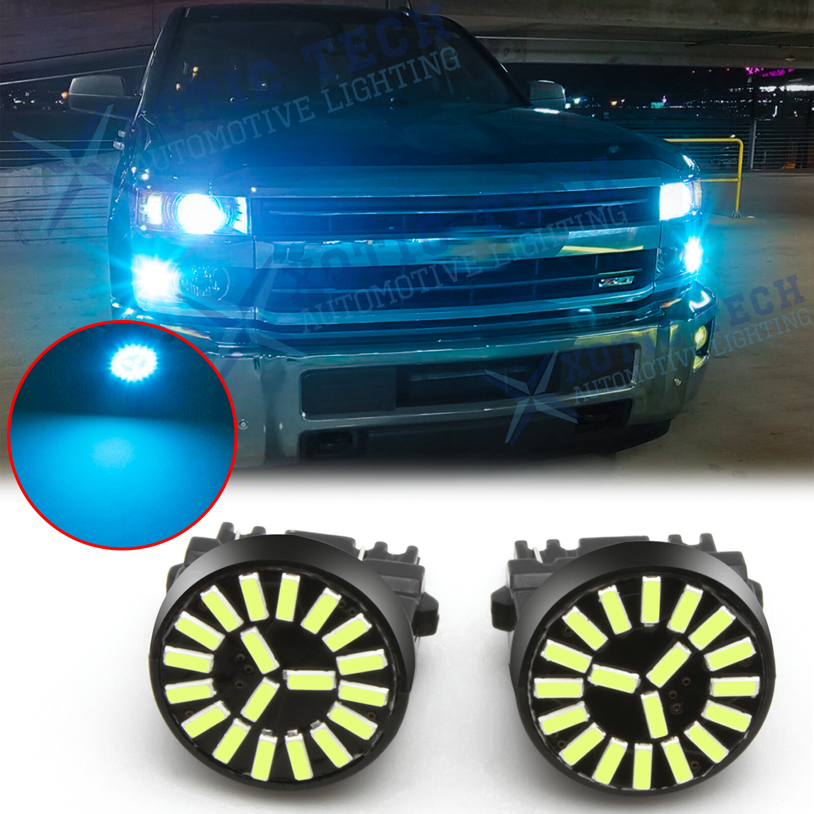 Ice Blue LED Parking Light Daytime Running Light DRL For Chevrolet Tahoe Malibu
