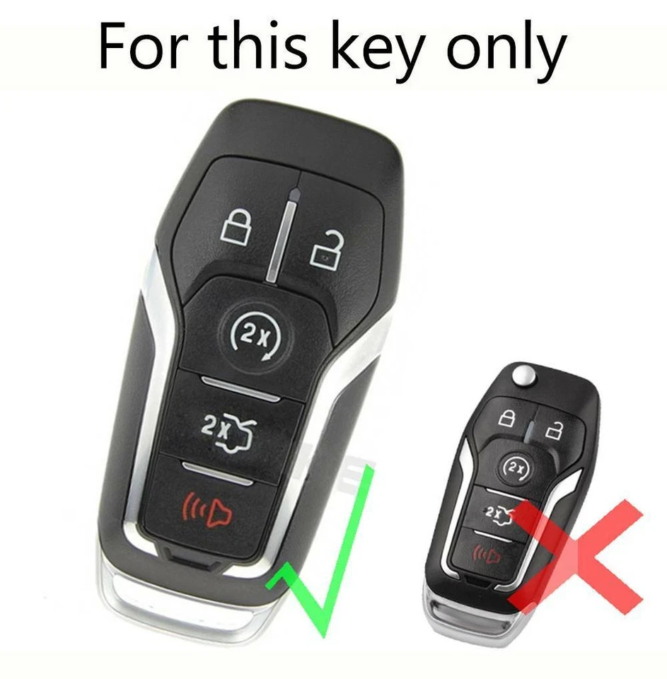 Silicone Key Case For FORD Mustang F-150 EXPLORER EDGE Remote Fob Shell Cover