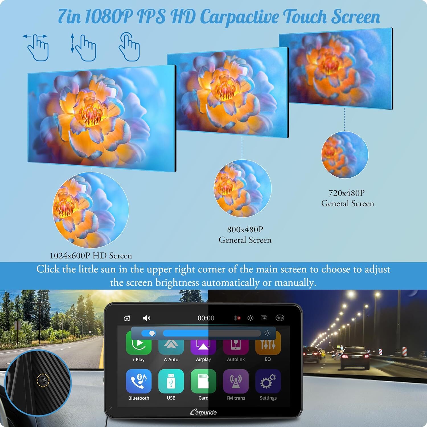 Carpuride W701Pro Wireless Apple Carplay Android Auto Car Stereo Dual Bluetooth