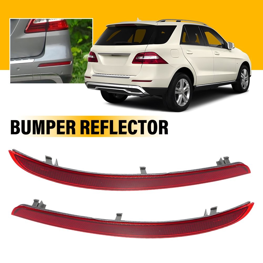 Bumper Reflector 1668200174 TWO Custom Rear For Mercedes Benz W166 ML350 2012-15
