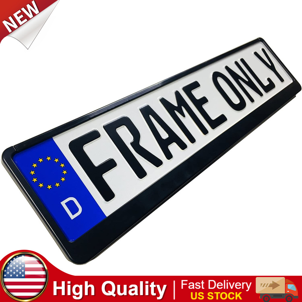 Universal Euro License Plate Tag Holder Mounting Adapter Bumper Frame Bracket