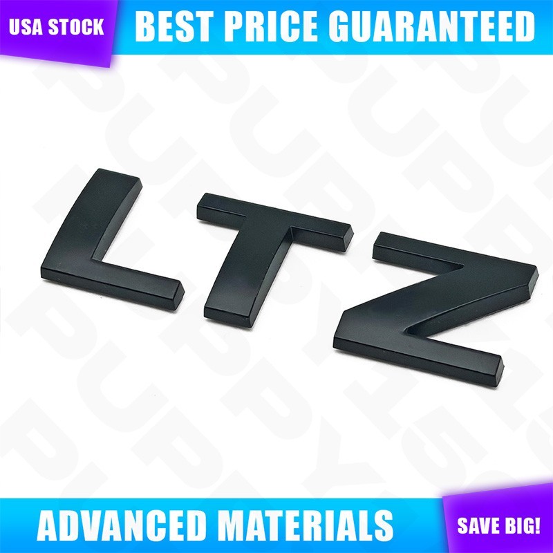 4PCS Matte Black Door Emblems Tailgate Letters Badge For Silverado LTZ 2007-2018