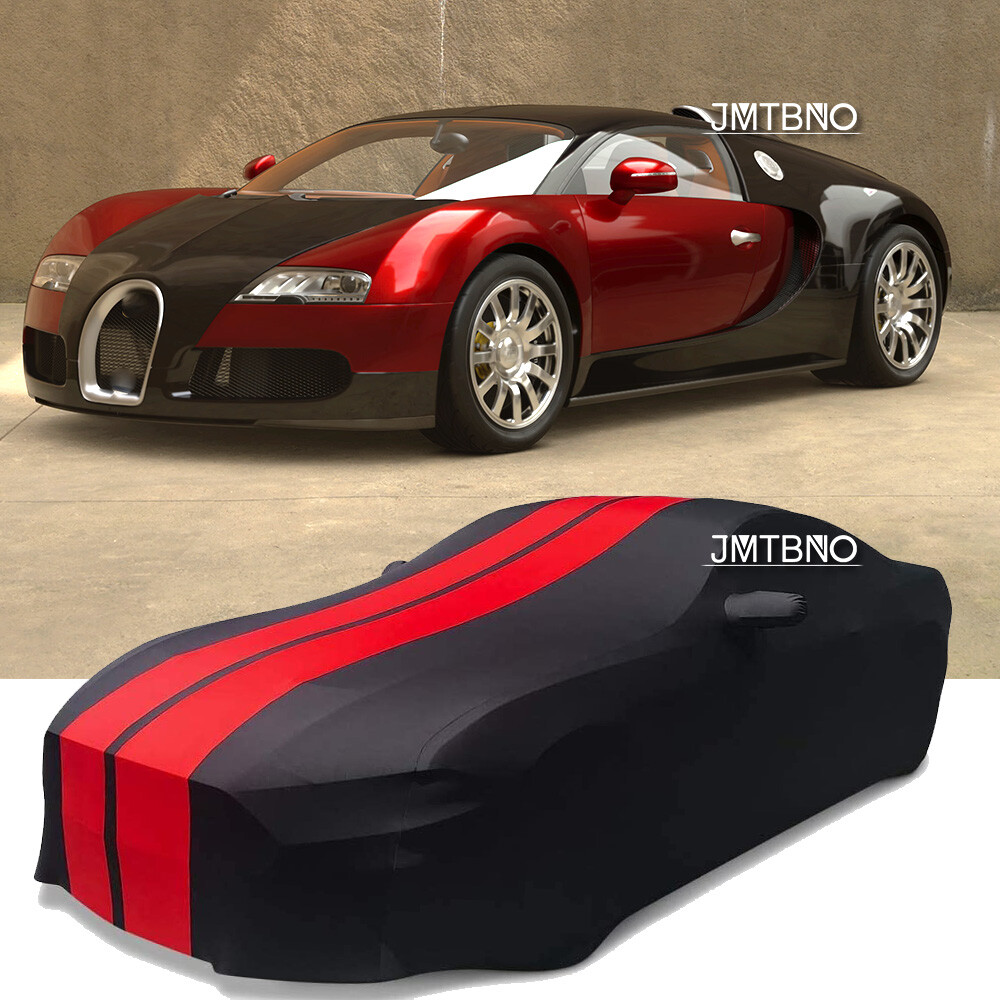 For Bugatti Veyron Satin Stretch Indoor Car Cover Dust Proof Protect Red Line US