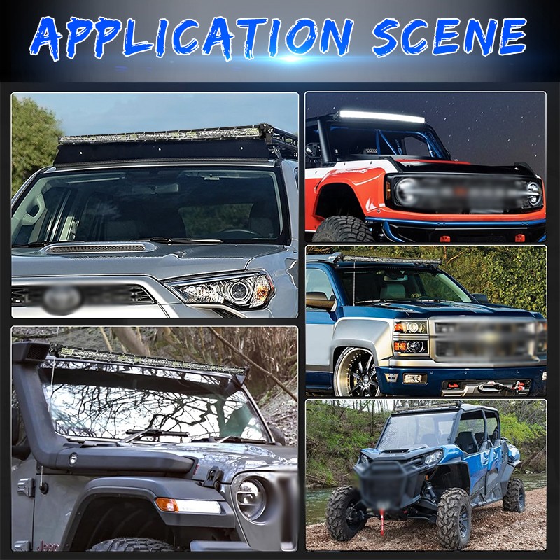 Slim 40″inch 2400W LED Light Bar Combo Spot Flood Truck Offroad+4″Pods Kit 41 42