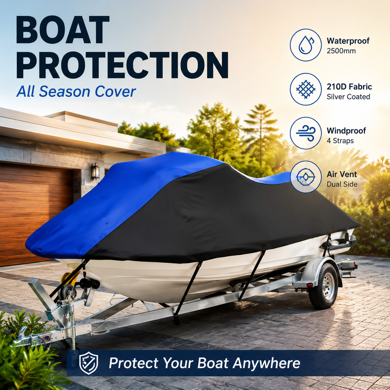 Jet ski Cover Waterproof UV Protect for Kawasaki Yamaha WaveRunner GP1800 R HO