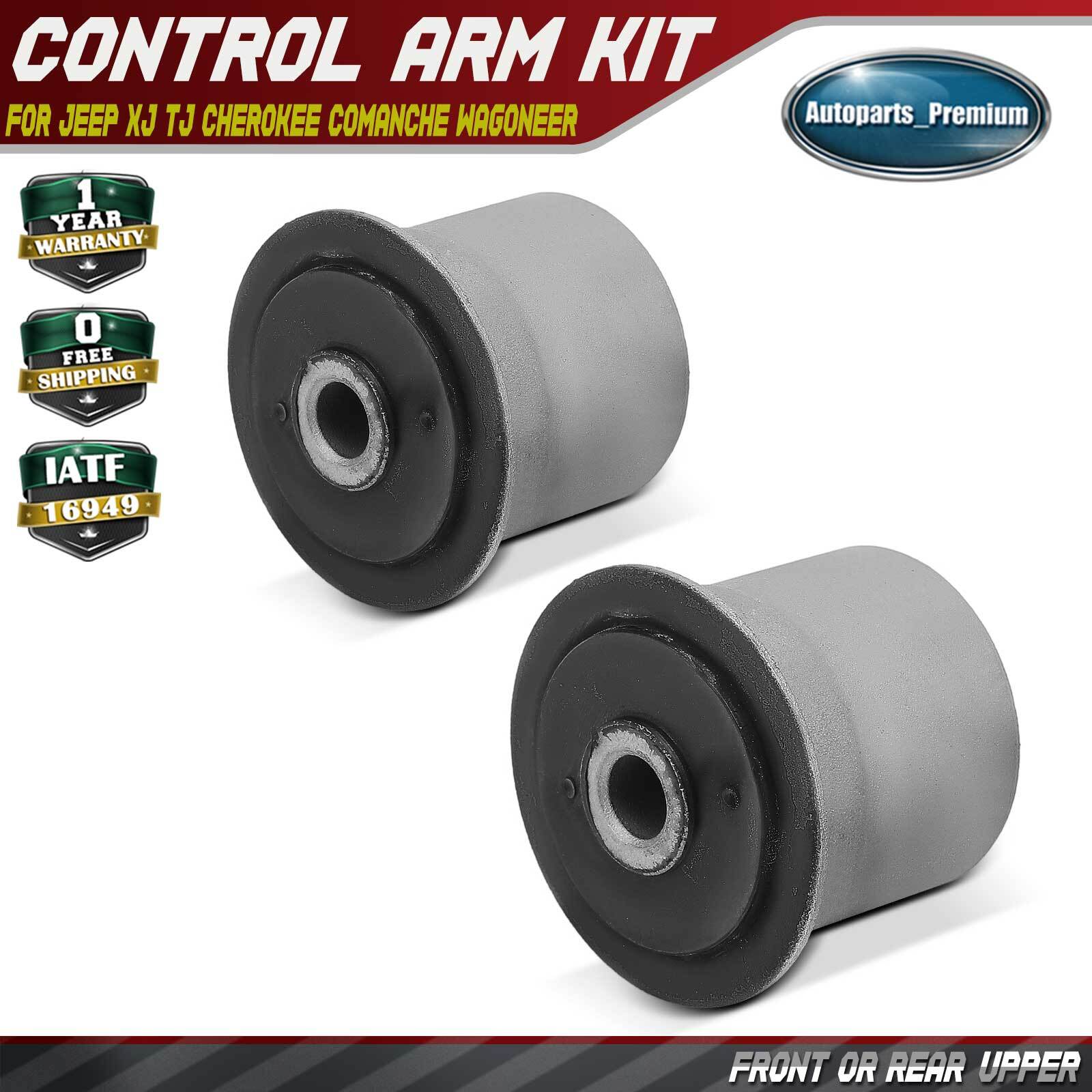 2Pcs Front /Rear Left & Right Upper Control Arm Bushing for Jeep XJ TJ Cherokee