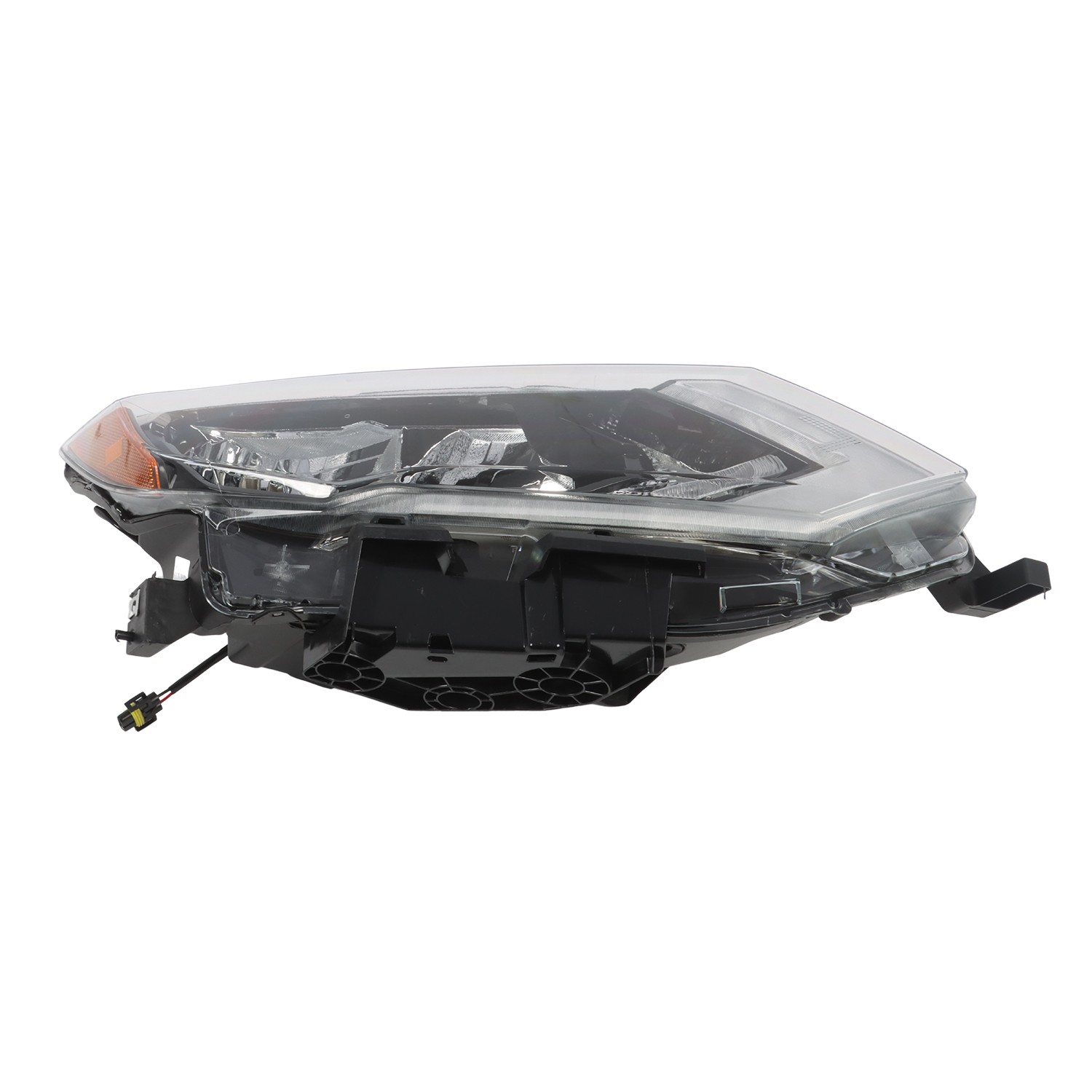 Pair Chrome Halogen Headlight Assembly For 2017-2019 Nissan Rogue w/LED DRL