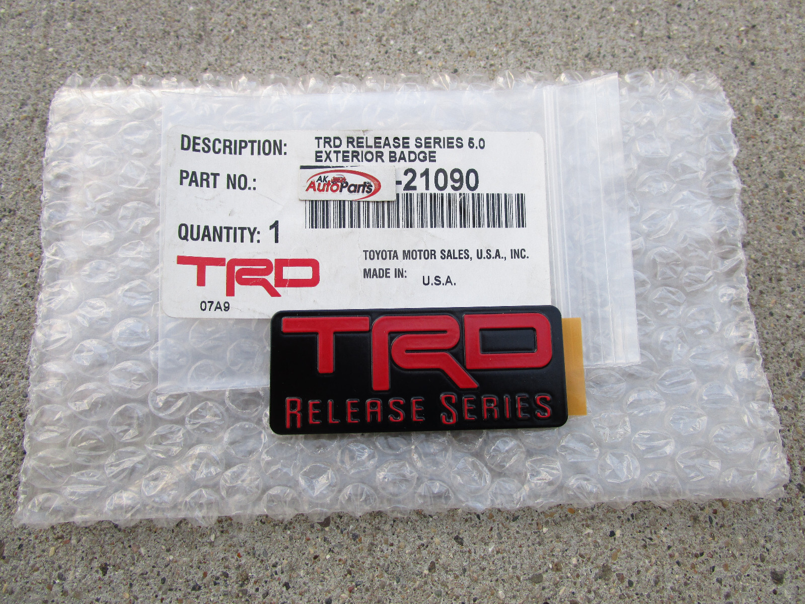 FITS: 2009 SCION TC TAILGATE TRD RELEASE SERIES EMBLEM BADGE OEM BRAND NEW