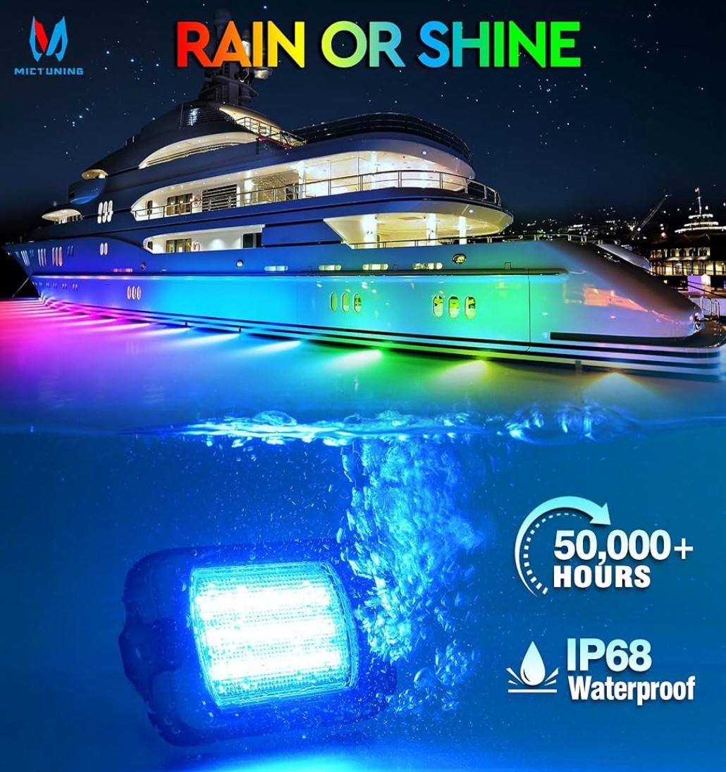 MICTUNING Q1 Max RGB+IC Rock Lights Chasing Dream Color – 8 Pods Underglow Light
