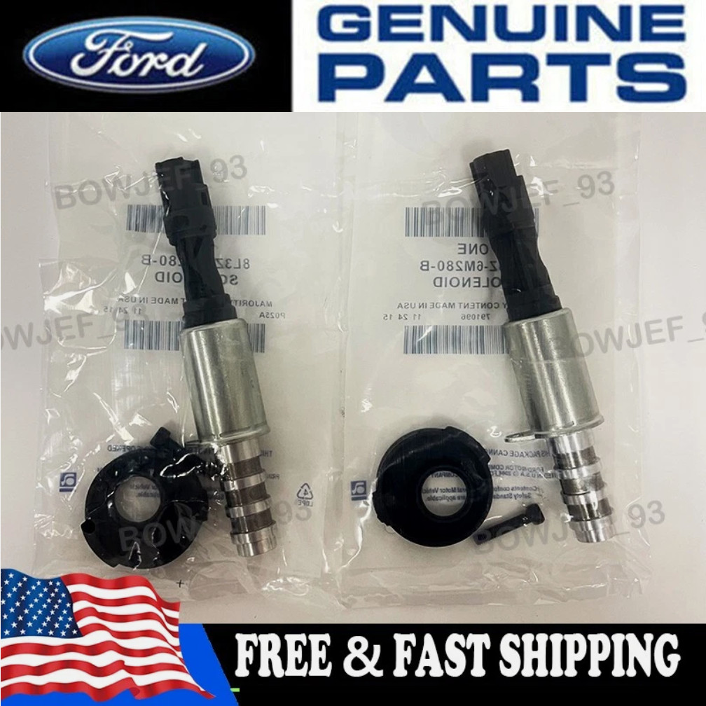 2PC Genuine Ford Solenoid 8L3Z-6M280-B VCT For 04-10 F-150 Expedition 4.6L 5.4L