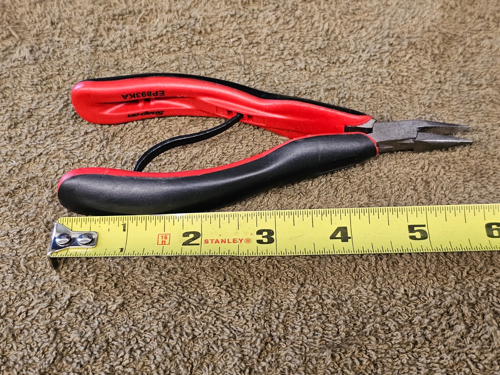 Snap-On Needle Nose Pliers EP893KA ESD Safe Adjustable Electronic Precision Tool