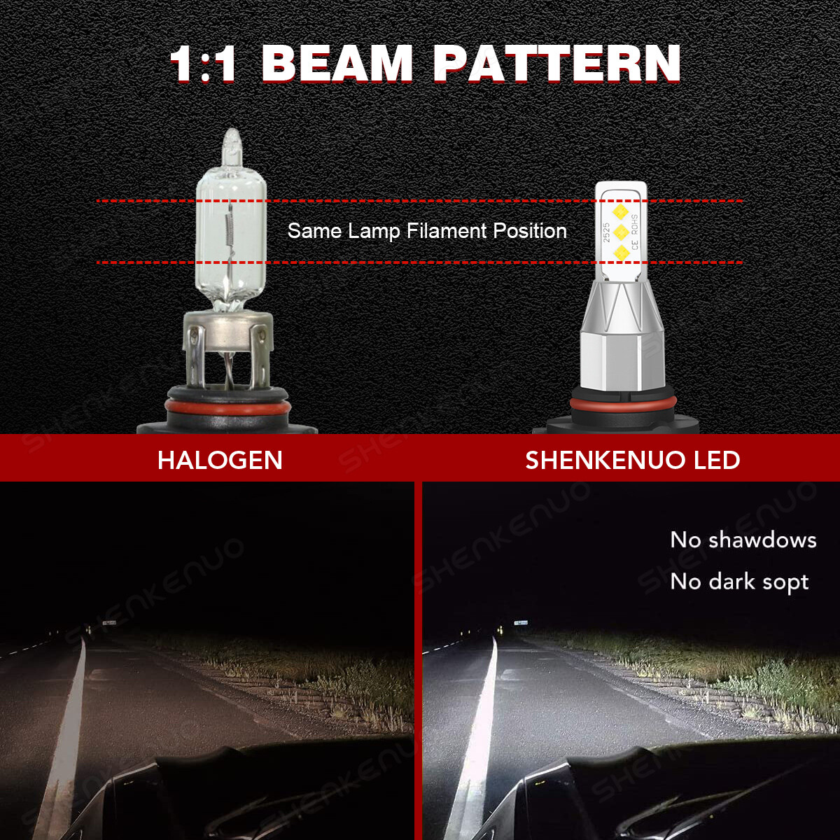 For GMC Sierra 1500 2500 3500 1999-2006 4X 6000K LED Headlights Bulbs Hi/Lo Beam