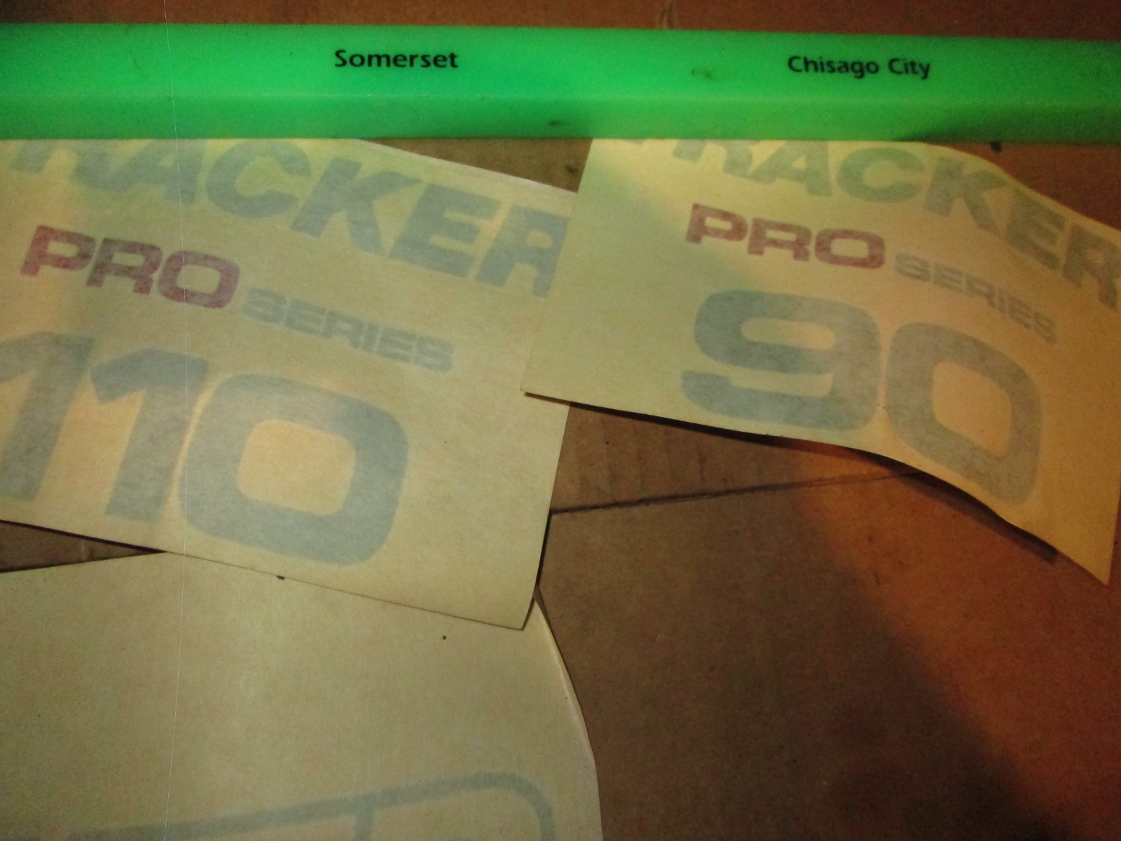 Tracker Johnson OEM 90- 110 V4 HP Decal Set 1990s 0433207