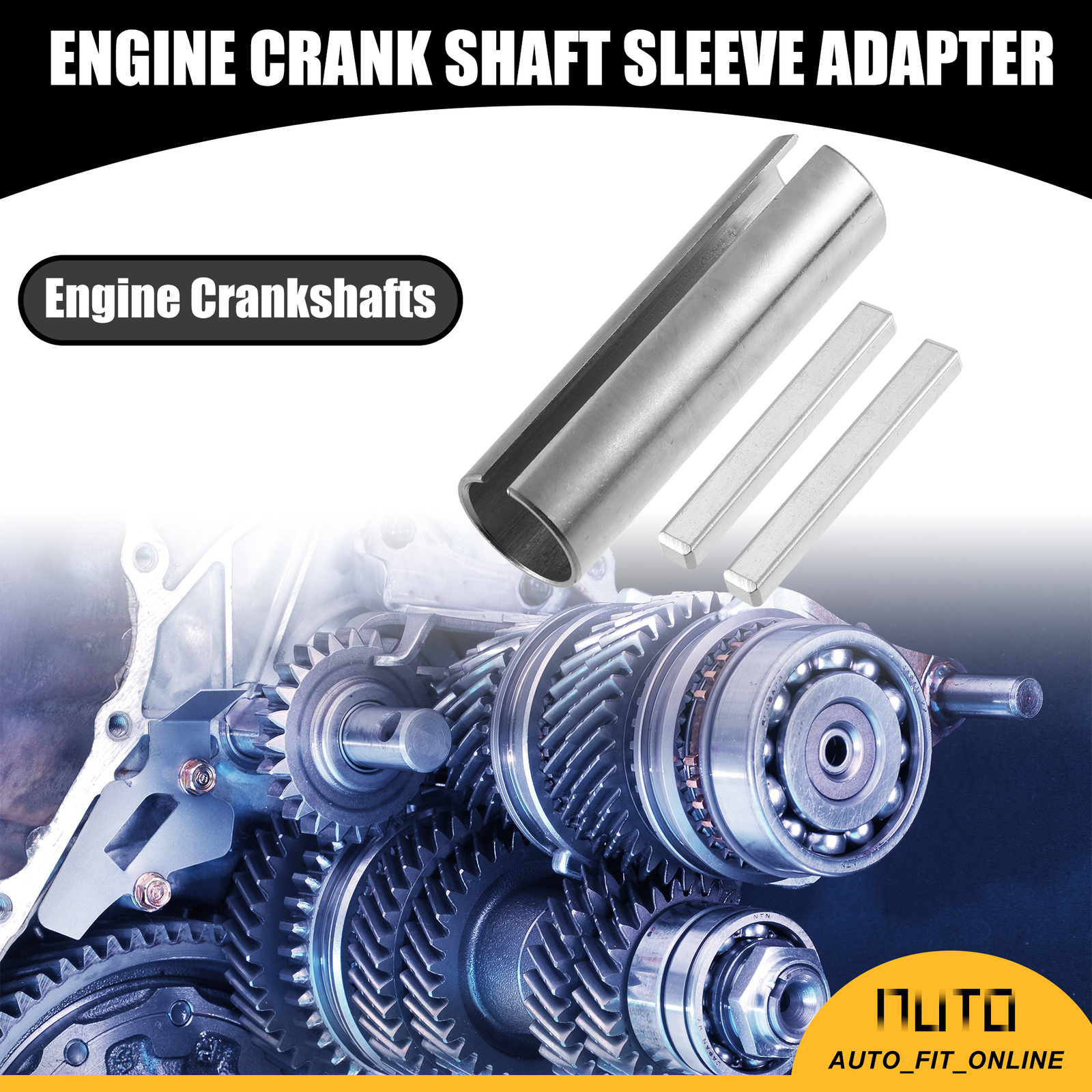 Single 3/4″ to 7/8″ Pulley Crank Shaft Sleeve Adapter with Step Key Universal