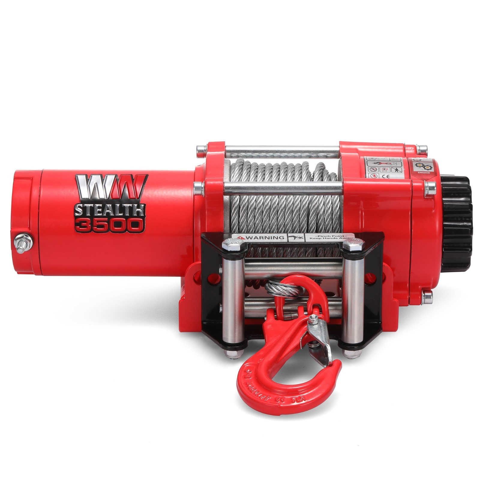 Stealth 3,500lb 12v Electric Winch – Steel Rope