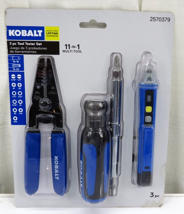 Kobalt 3 Piece Tool Electrical Tester Set 2570379 KBSWT31