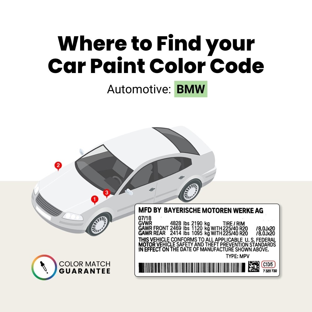 BMW Touch Up Paint by TouchUpDirect – Brush or Spray Paint – Choose Your Color