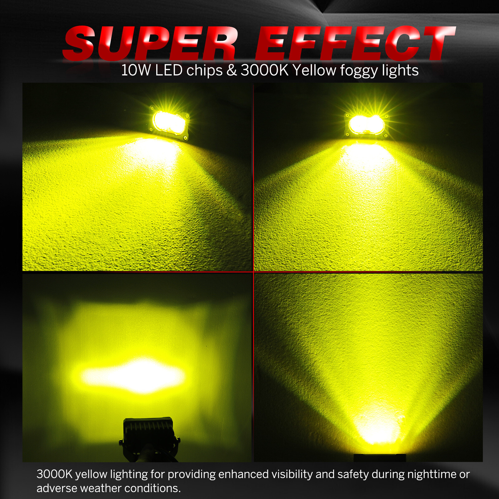 2X 3″ 40W PRO LED Cube Work Light Bar Combo Pods OffRoad Driving 4WD ATV+ Wiring