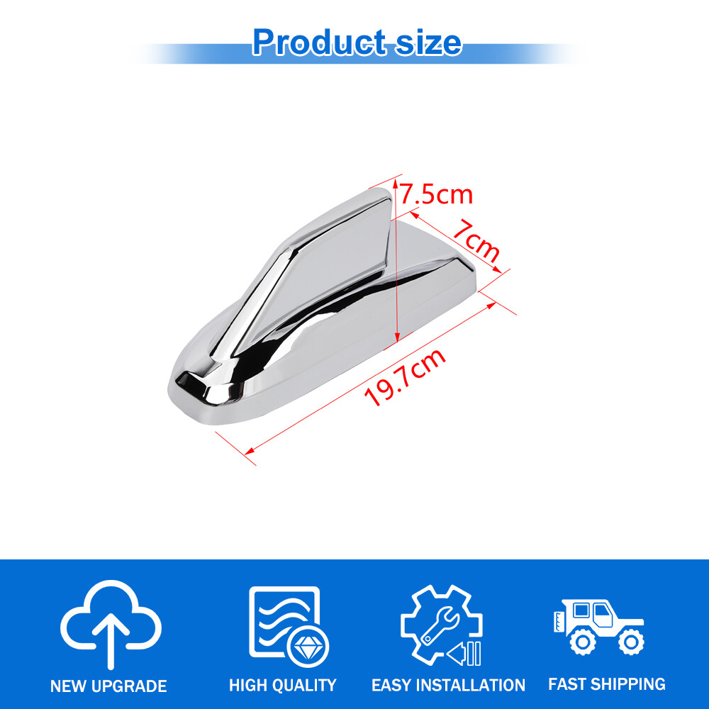 Chrome Plated Antenna Cover Trim Frame Exterior For 2019+ Chevrolet Silverado 1X
