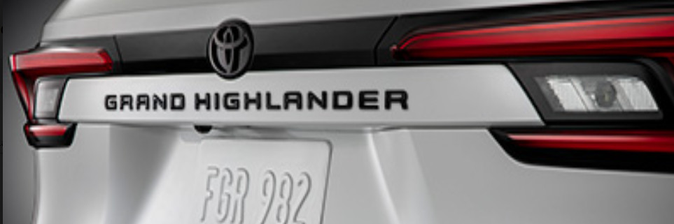 2024 Toyota Grand Highlander Blackout Emblem Overlay Kit PT948-48261-02