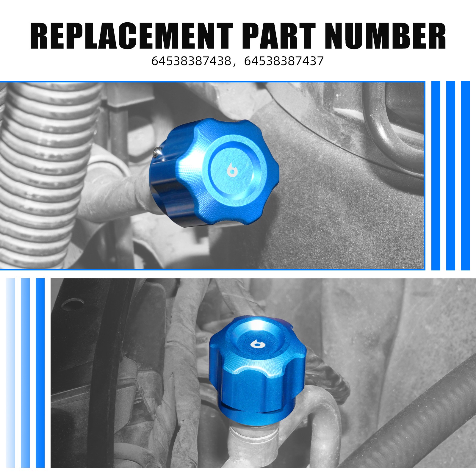 Set of 7 Engine Cap Package Blue For BMW E8X E9X N20 N26 N51 N52 N54 N55