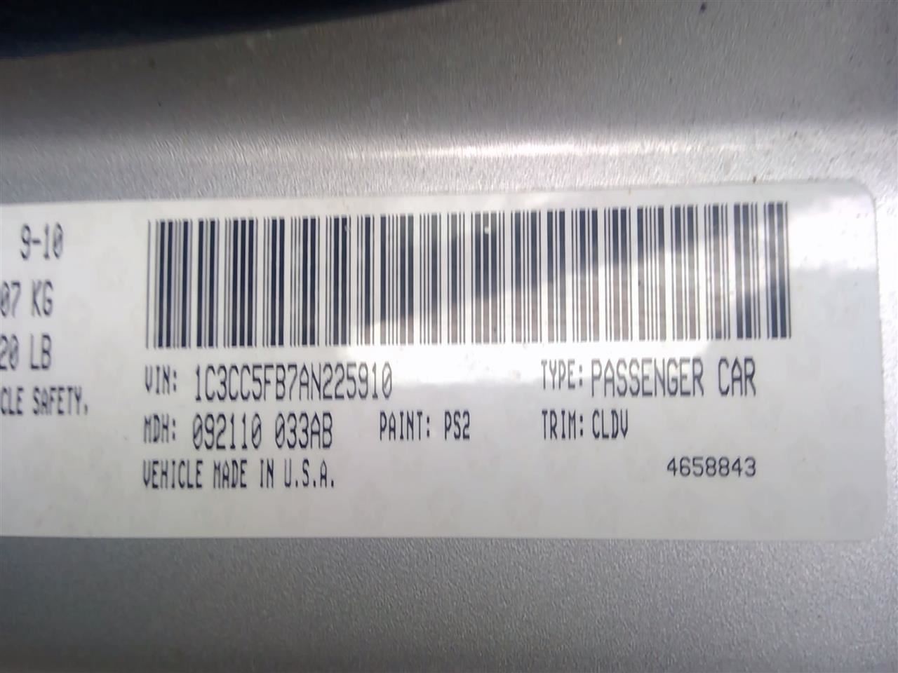 Driver Left Lower Control Arm Front Convertible Fits 07-10 Sebring 3643670
