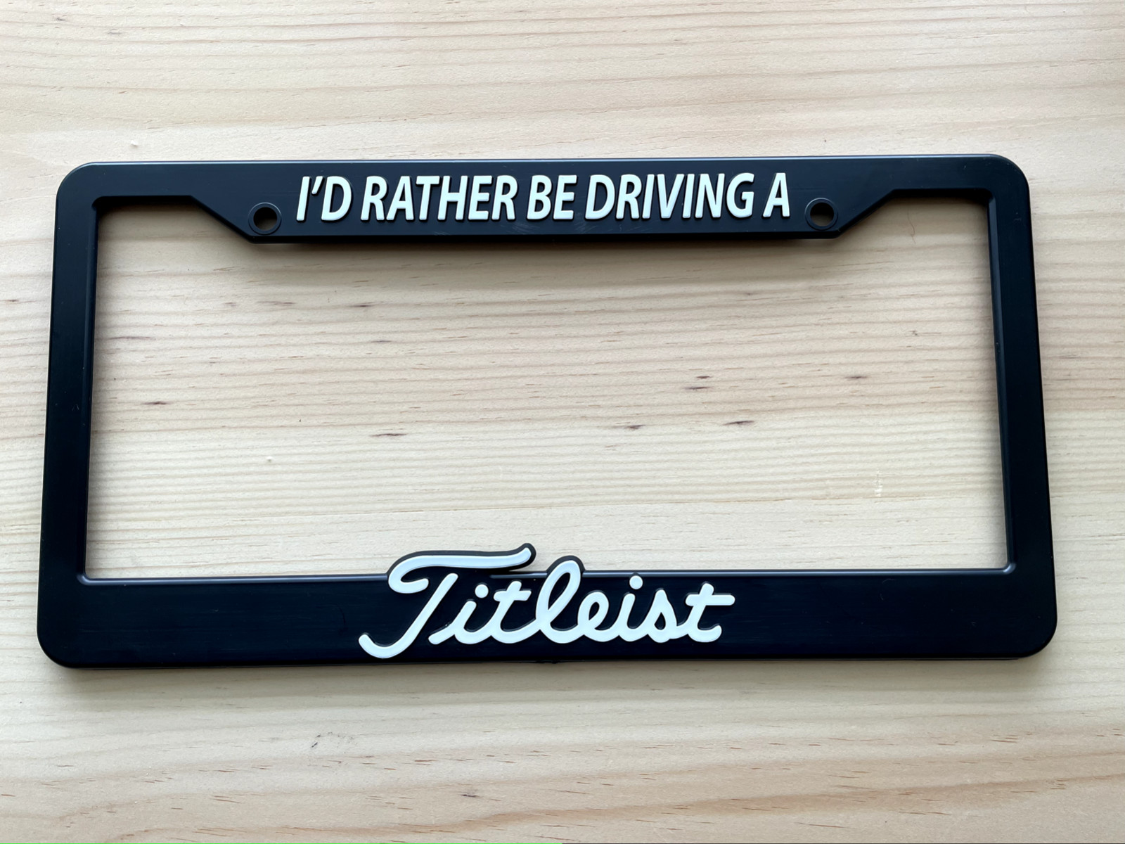 GOLF LICENSE PLATE FRAME TITLEIST, CALLAWAY, TAYLORMADE, PRO-V1, NXT MIZUNO