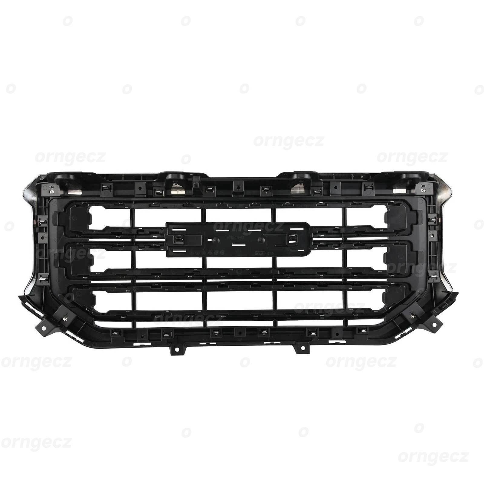 Front Upper Bumper Grille GM1200743 For GMC Sierra 1500 2016-2019 Black Chrome