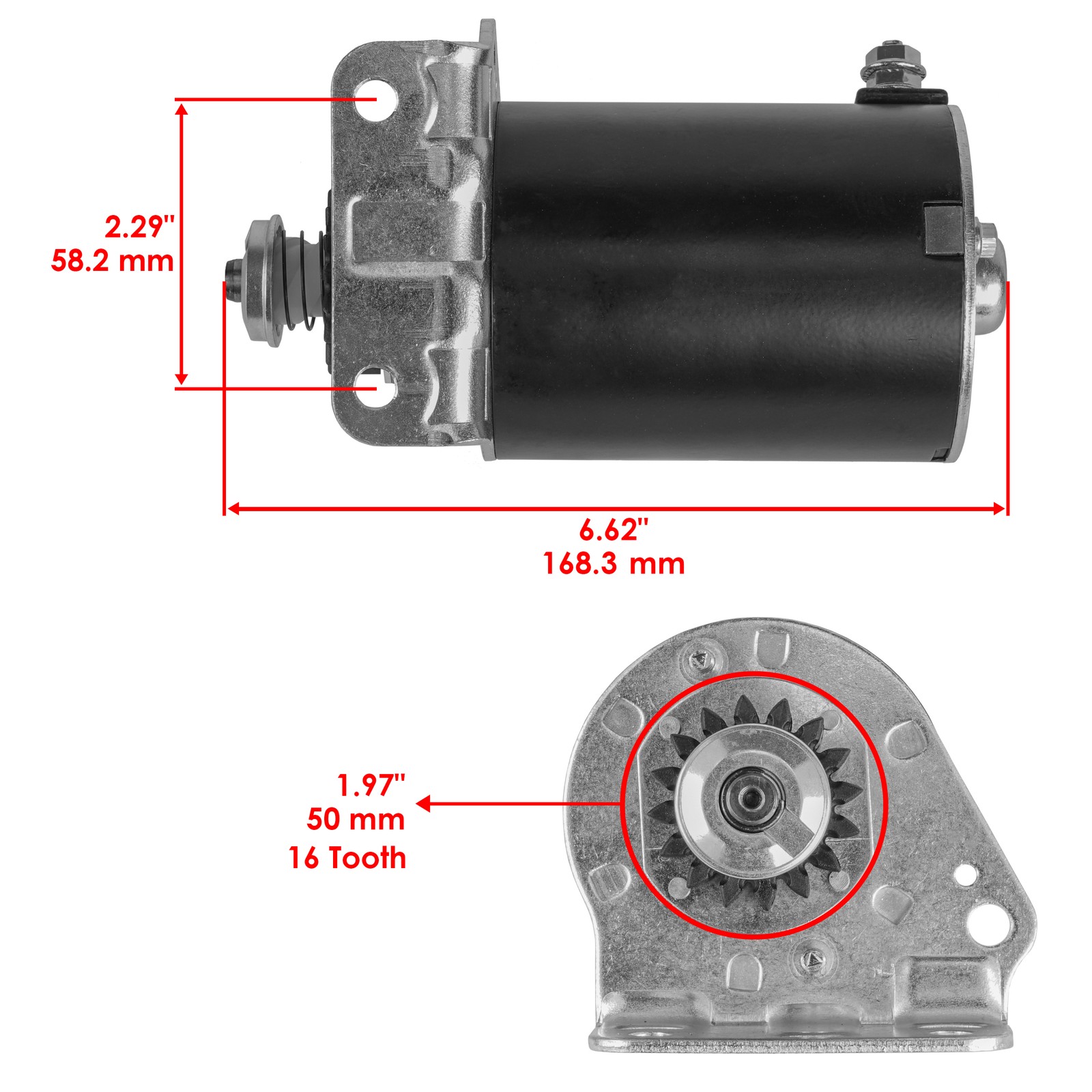 12V Starter For John Deere 100 Series Tractors D125 D130 D140 D150 D160 D170