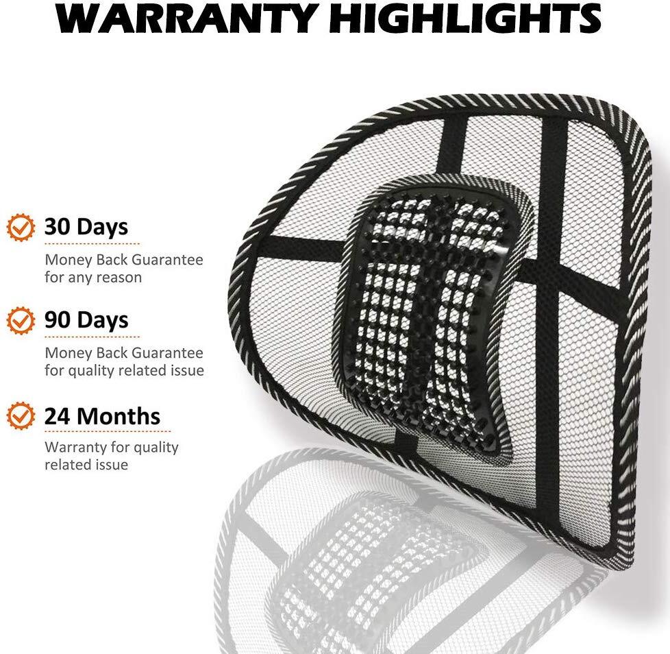 Universal 2x Mesh Back Support Lumbar Brace For Car Office Seat Chair Cushion