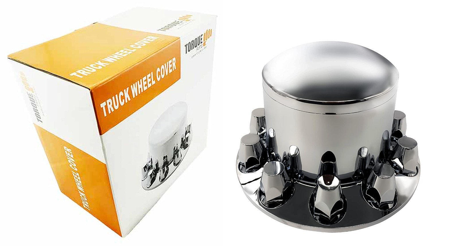 4 Pack 33mm Chrome-Plated Rear Axle Wheel Covers for Semi Truck | Universal Fit