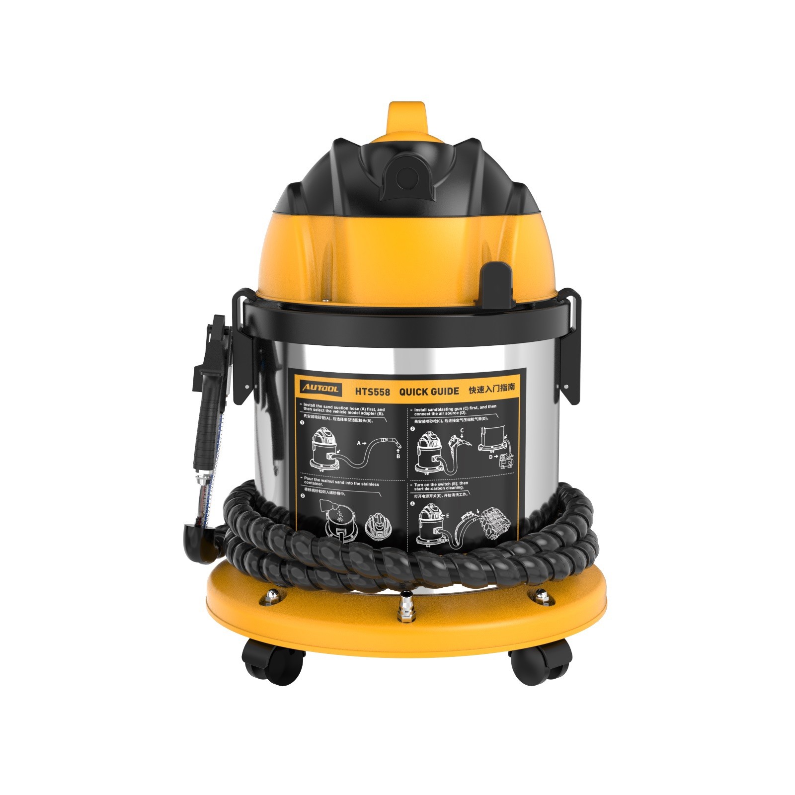 Walnut Blaster Engine Intake Valve Cleaning Carbon Deposits Cleaning Machine US
